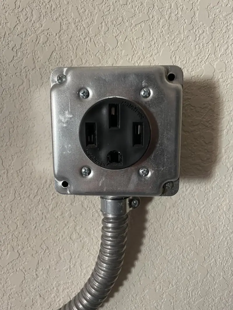 NEMA 14-50 outlet installed for Electrical Panel Upgrade in Gluckstadt